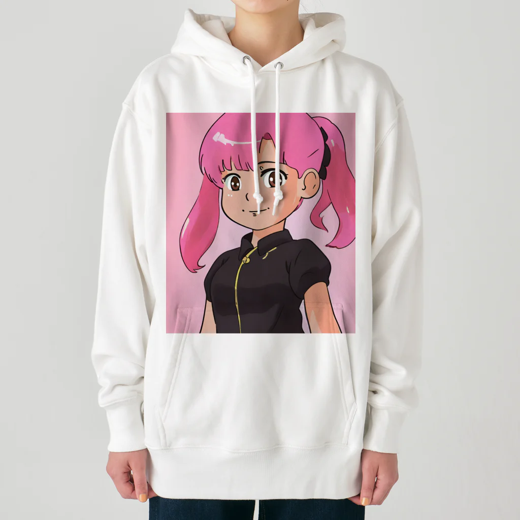 ワンダーワールド・ワンストップのピンク髪の女の子④ Heavyweight Hoodie