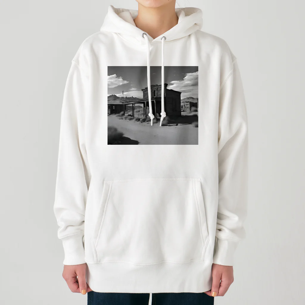 崖っぷちのポニョの"Nostalgia Ville：さびれた町の魅力を感じるグッズ" Heavyweight Hoodie