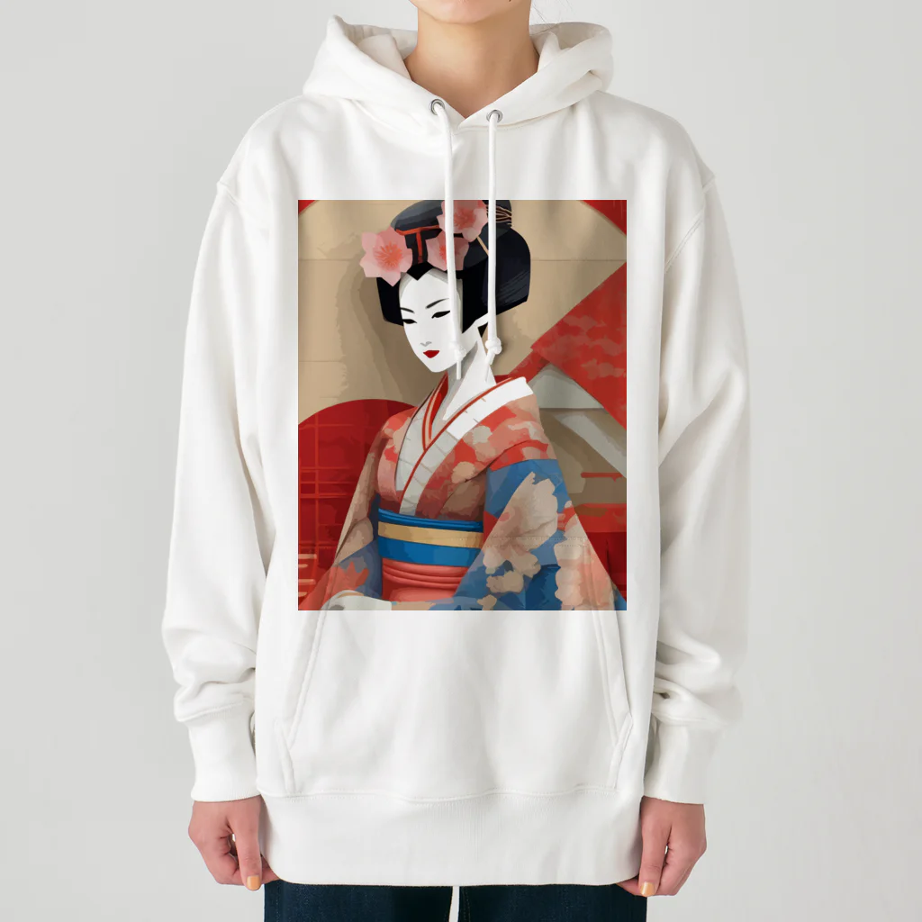 wawomotsuのJapanese Courtesan Bloom Tee ”Geisha” ヘビーウェイトパーカー