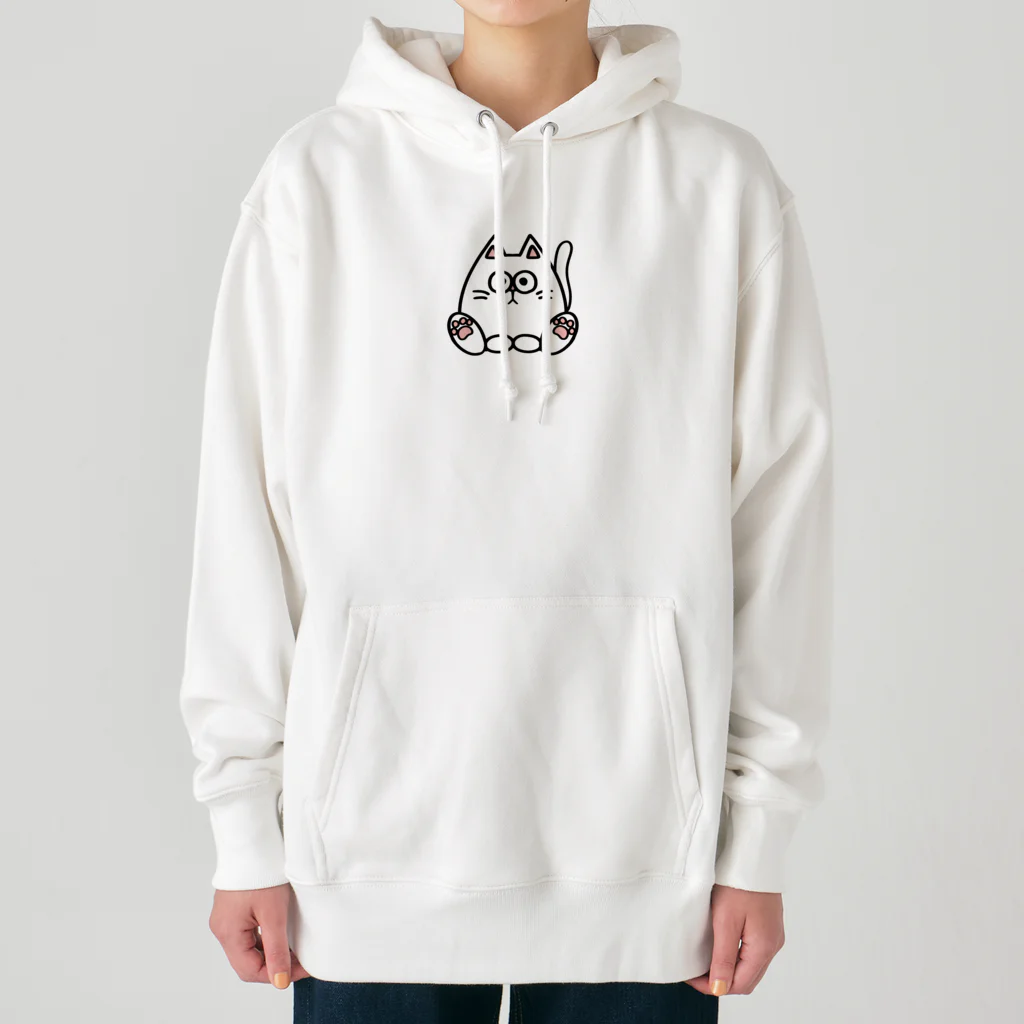 ねこねこうおの白猫キル Heavyweight Hoodie