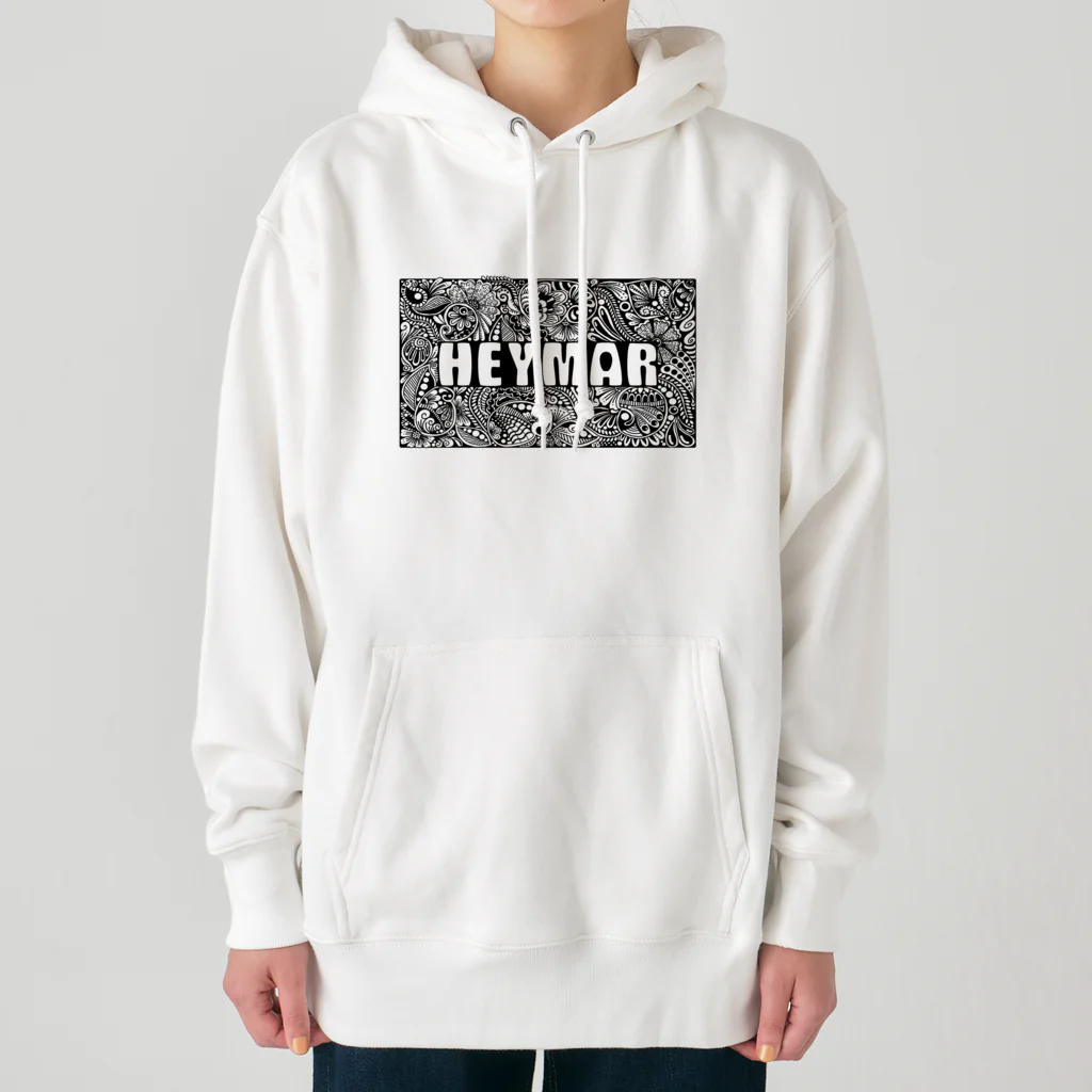 heymar の HEYMARロゴ　黒 Heavyweight Hoodie