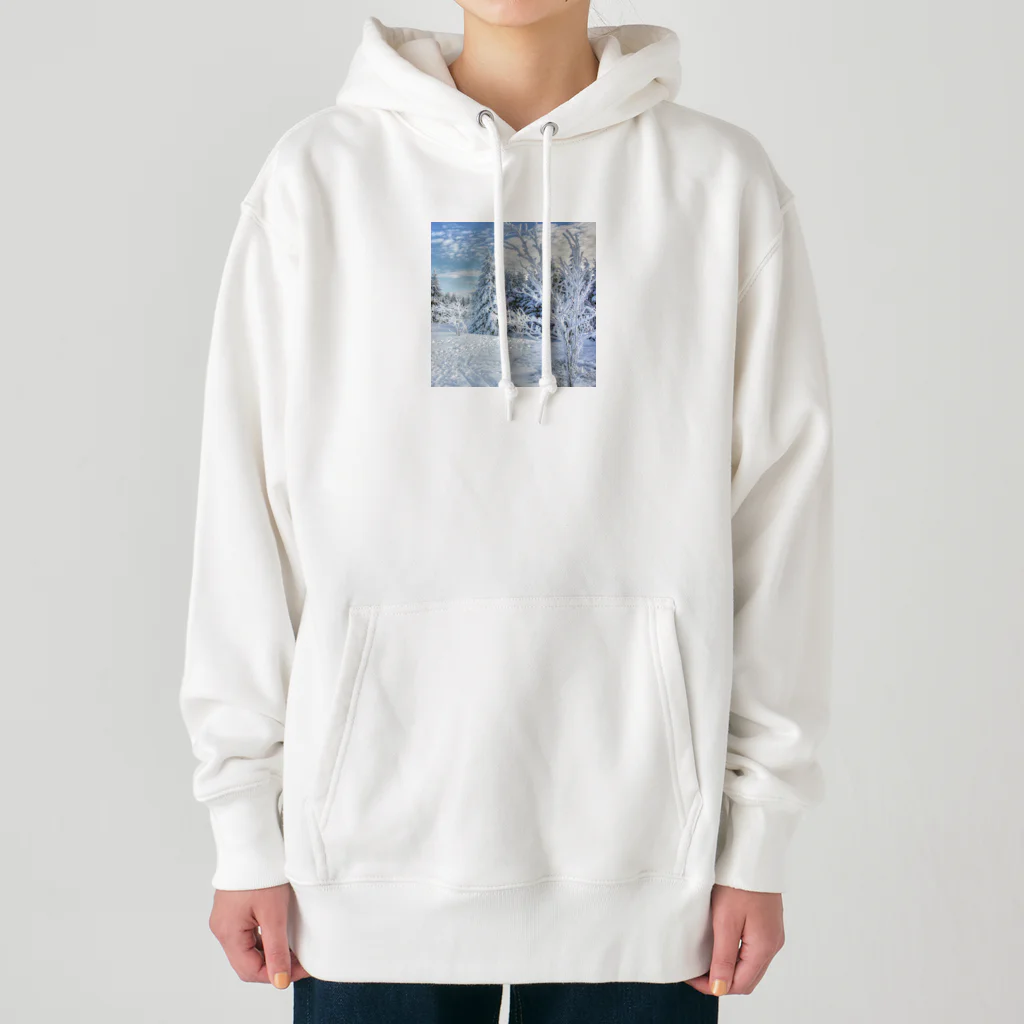 白銀屋の美しい冬の景色 Heavyweight Hoodie