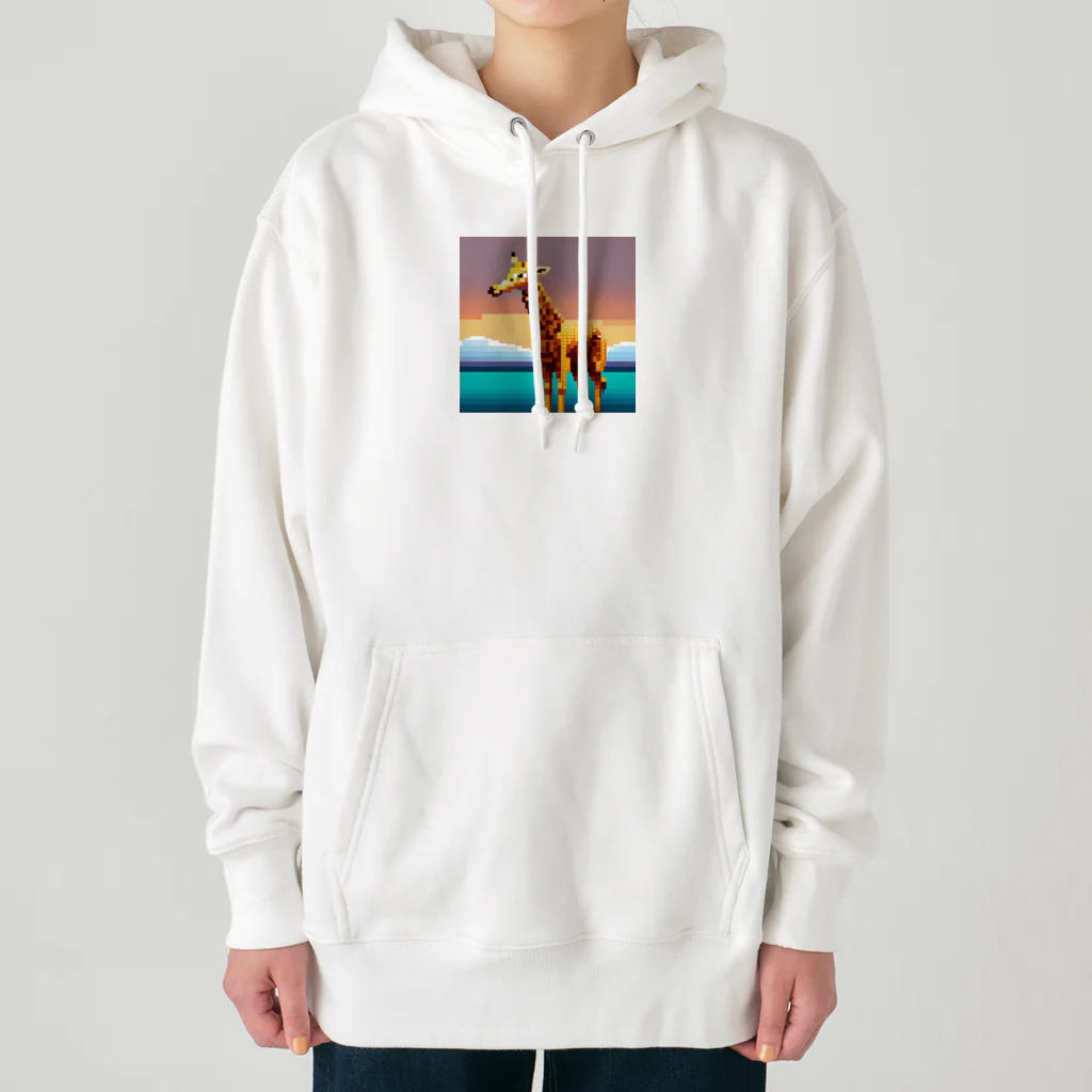 Zep11138のドット絵キリン Heavyweight Hoodie