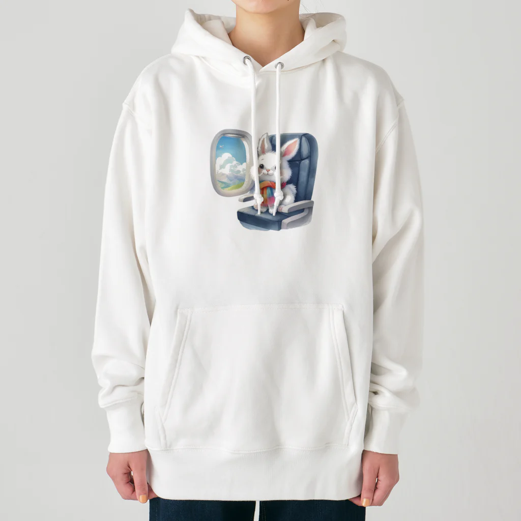 Shiba_IncのSitting rabbit（座るウサギ） Heavyweight Hoodie