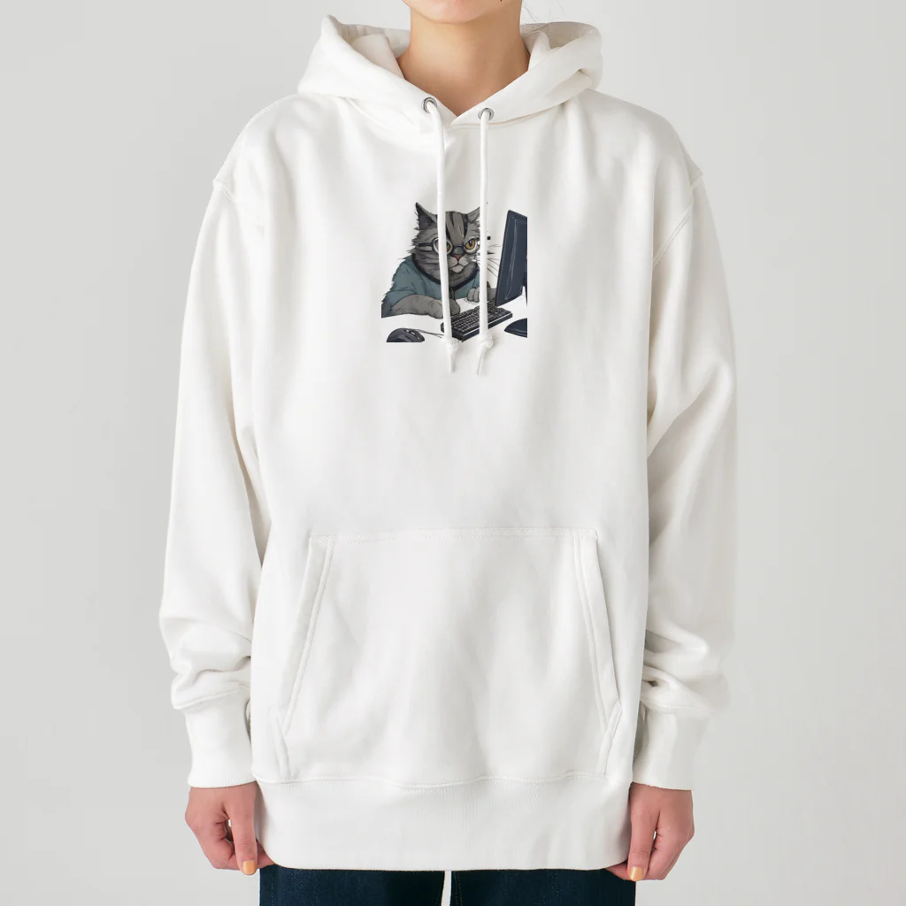 猫の森の開発者猫 Heavyweight Hoodie