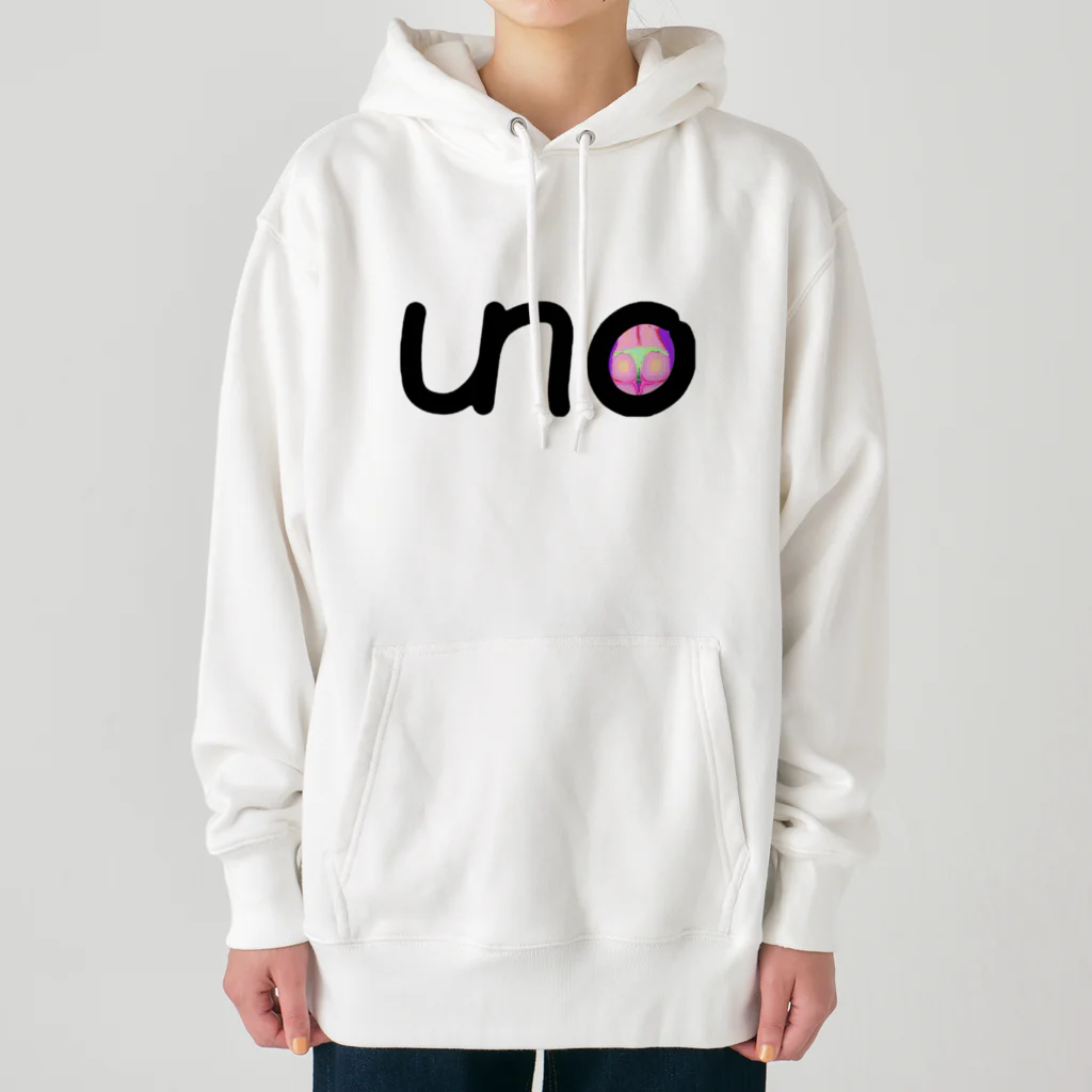 unoのUNOロゴ×ドットビキニヒップ Heavyweight Hoodie