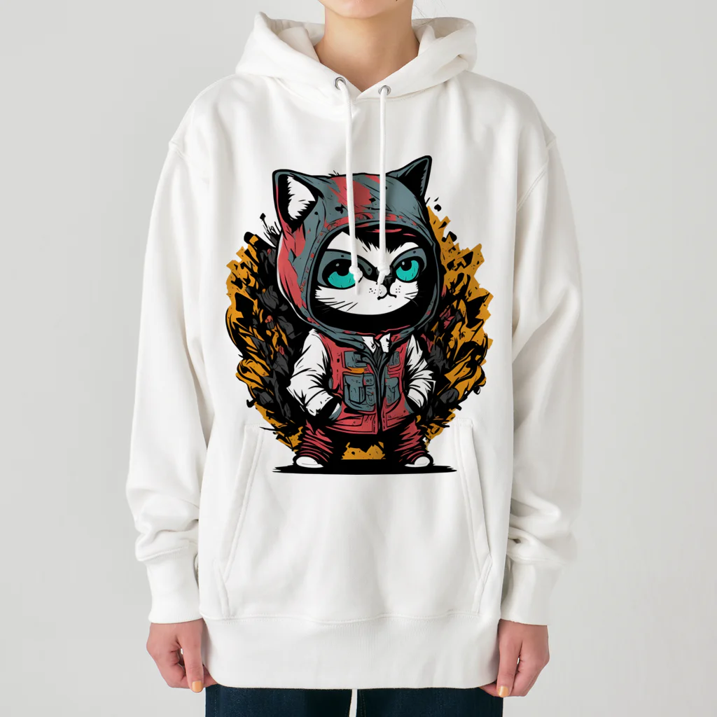 めんぼうさんやのちびネコ Heavyweight Hoodie