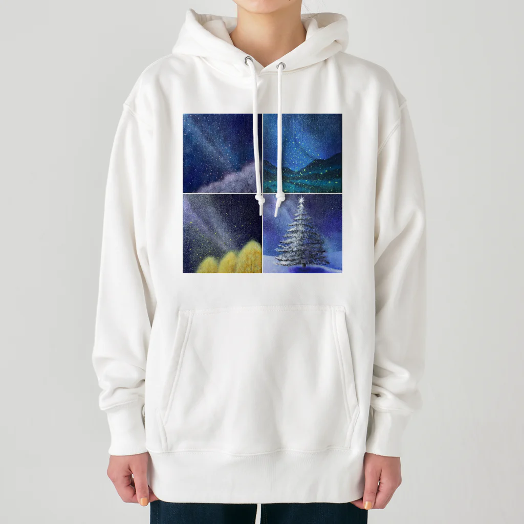 KEIKO's art factoryの「四季と星」の4部作 Heavyweight Hoodie