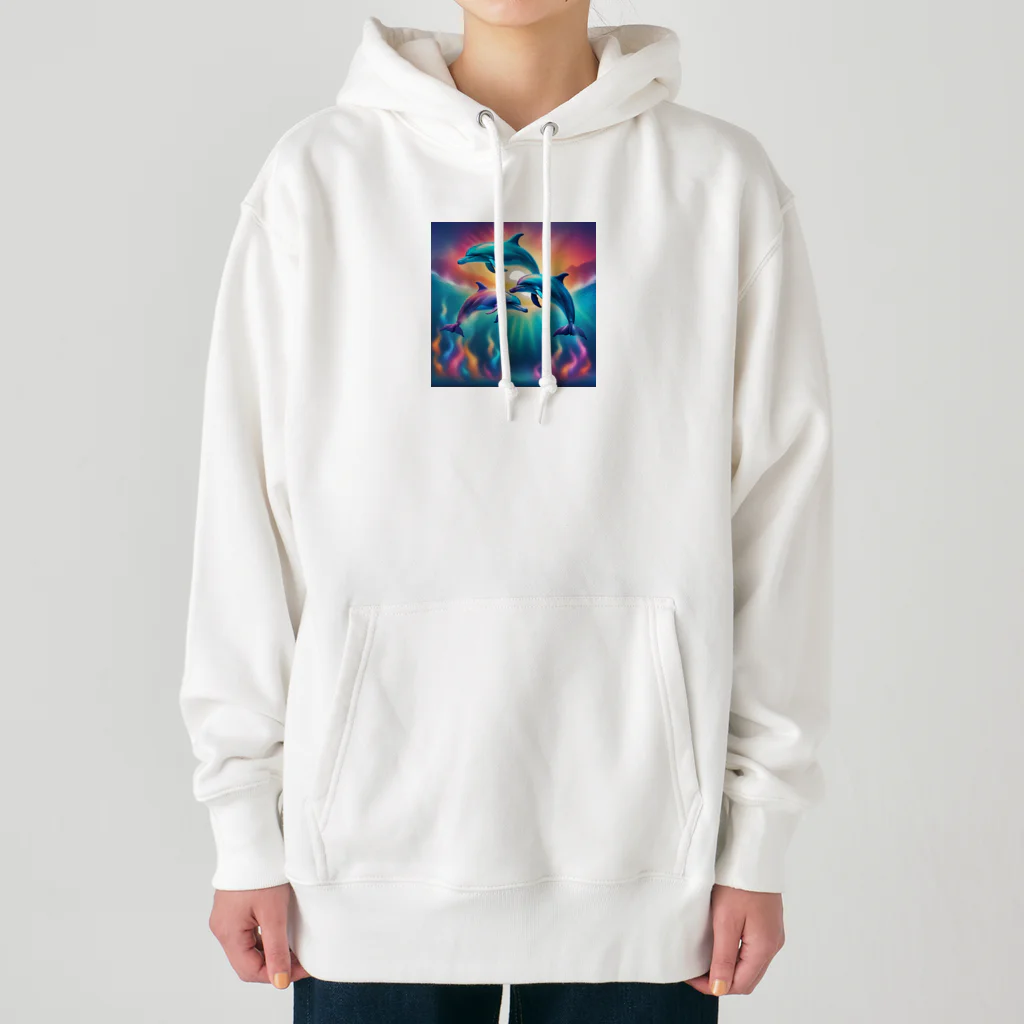 スプラッシュルークのイルカのイラストグッズ Heavyweight Hoodie