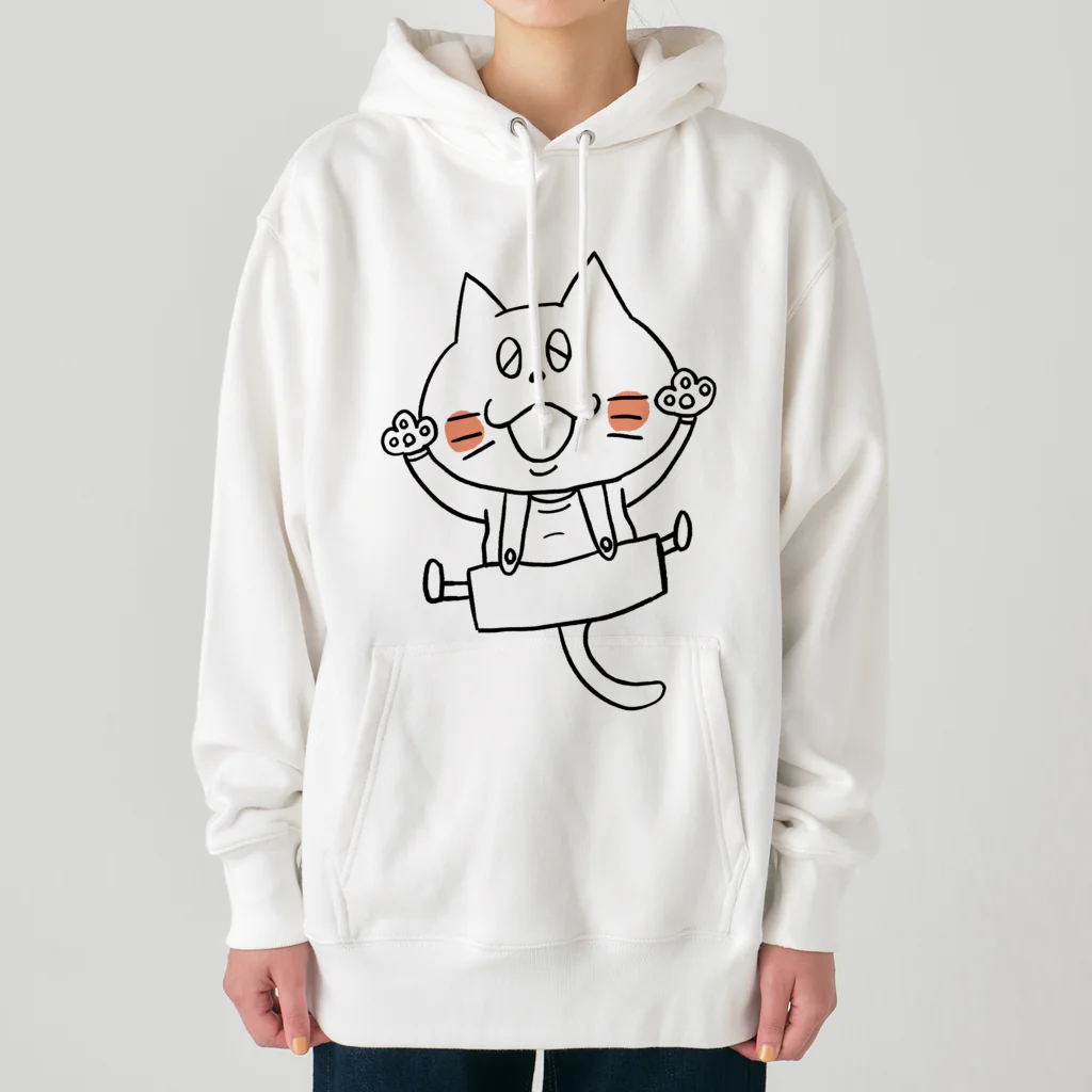 猫沢商店の猫のボン太グッズ（黒線） Heavyweight Hoodie