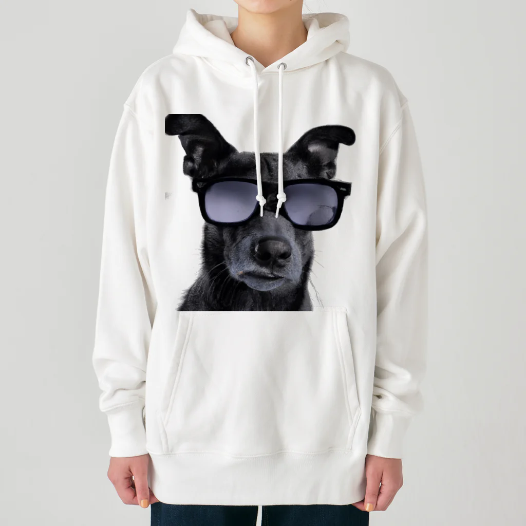 dogstagram.jpのサングラスをかけた犬 Heavyweight Hoodie