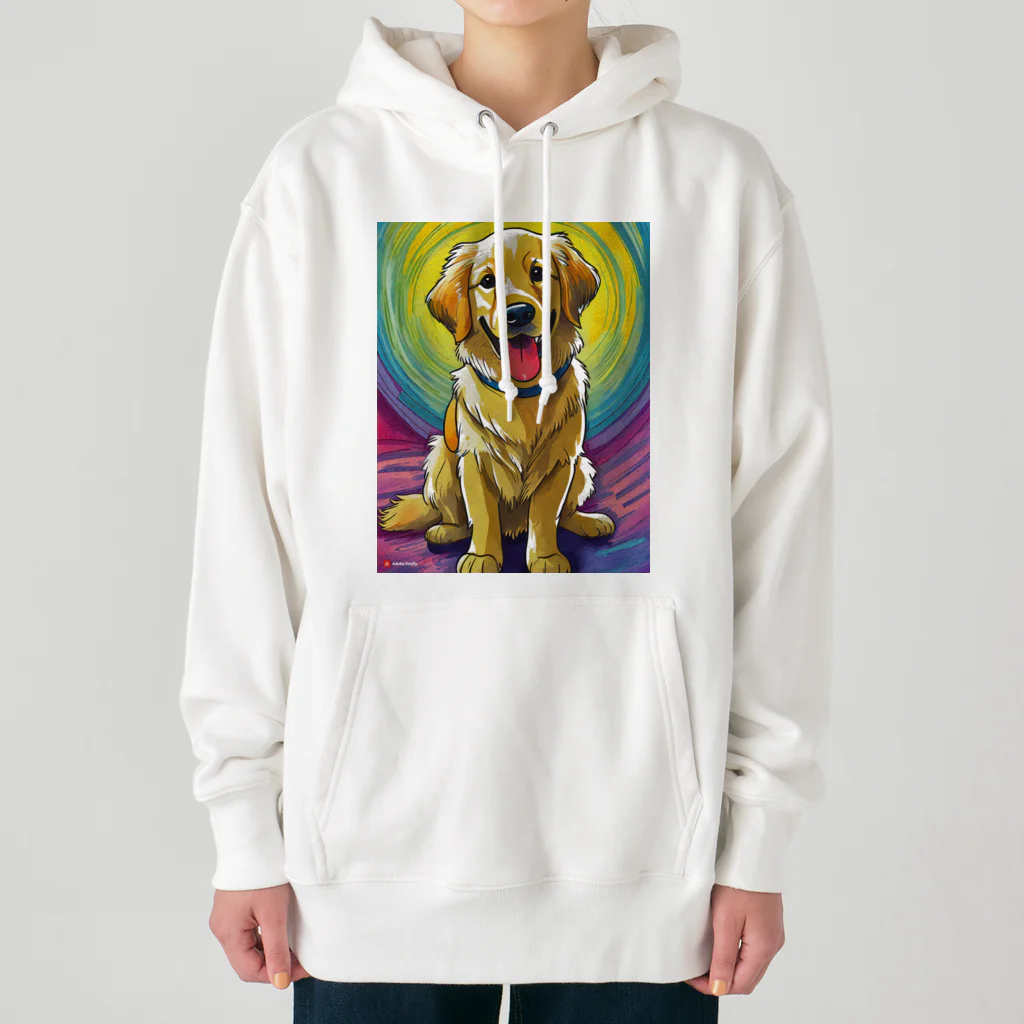 Paonのズーのダイナミック・ゴールデンレトリバーくん２ Heavyweight Hoodie