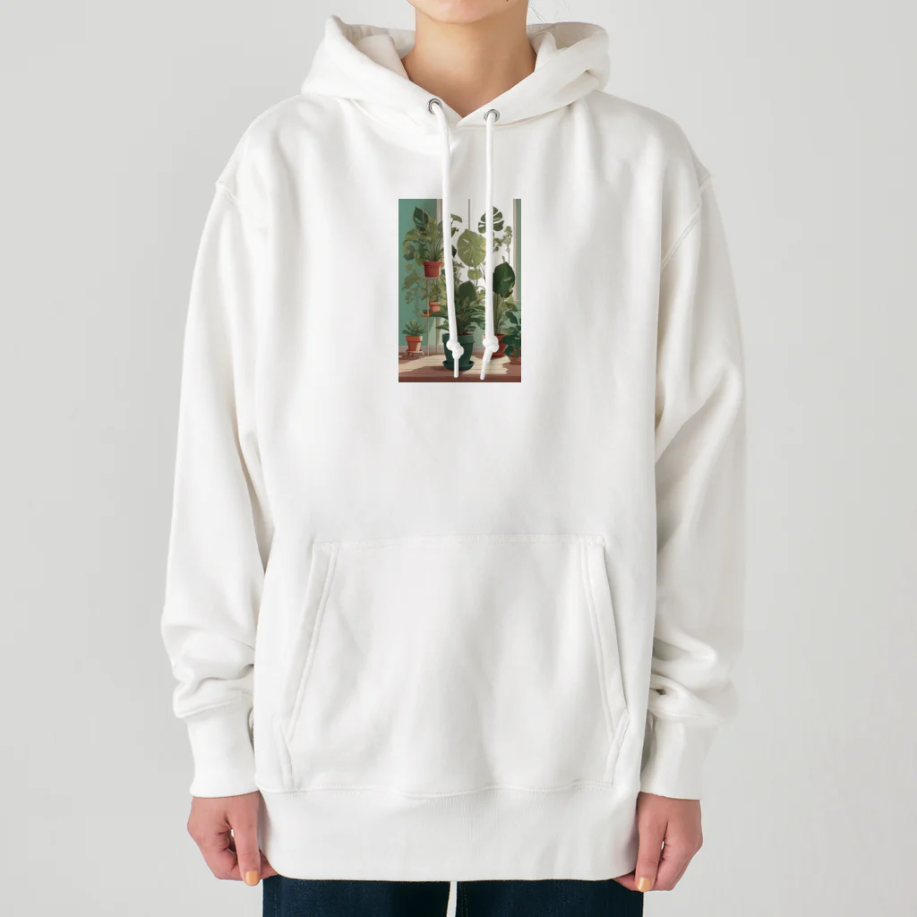 kamako-0608の観葉植物のイラスト Heavyweight Hoodie