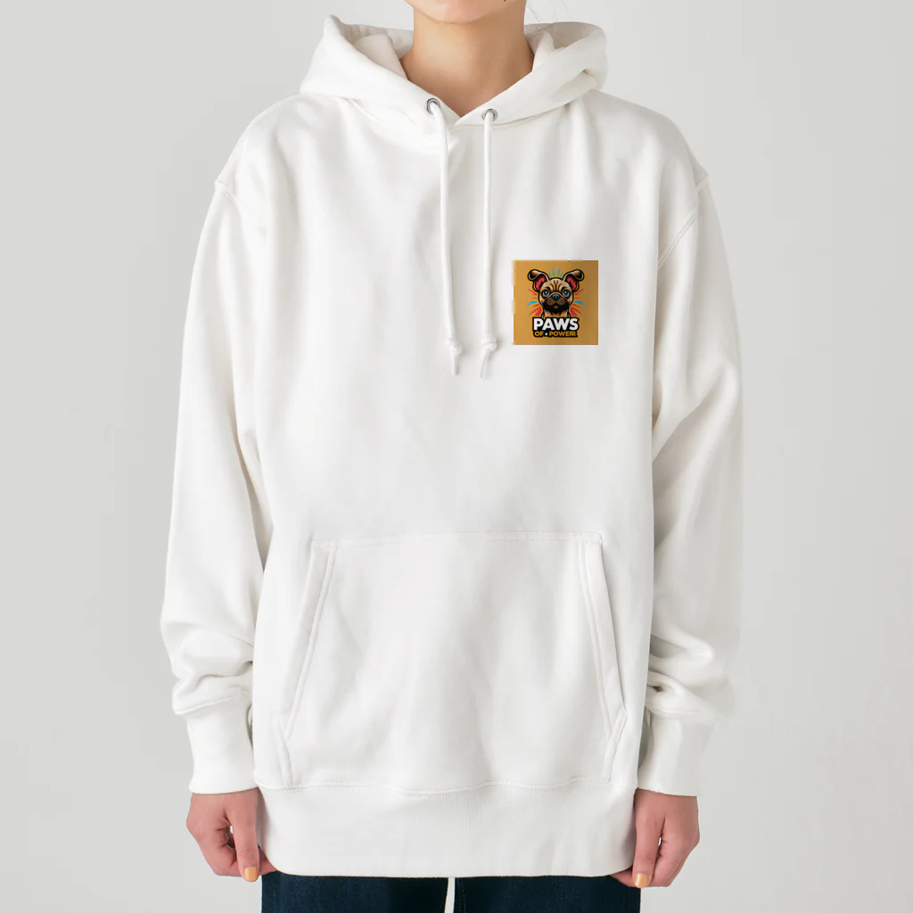 Urban pawsのパグチワワ「Paws of Power」 Heavyweight Hoodie