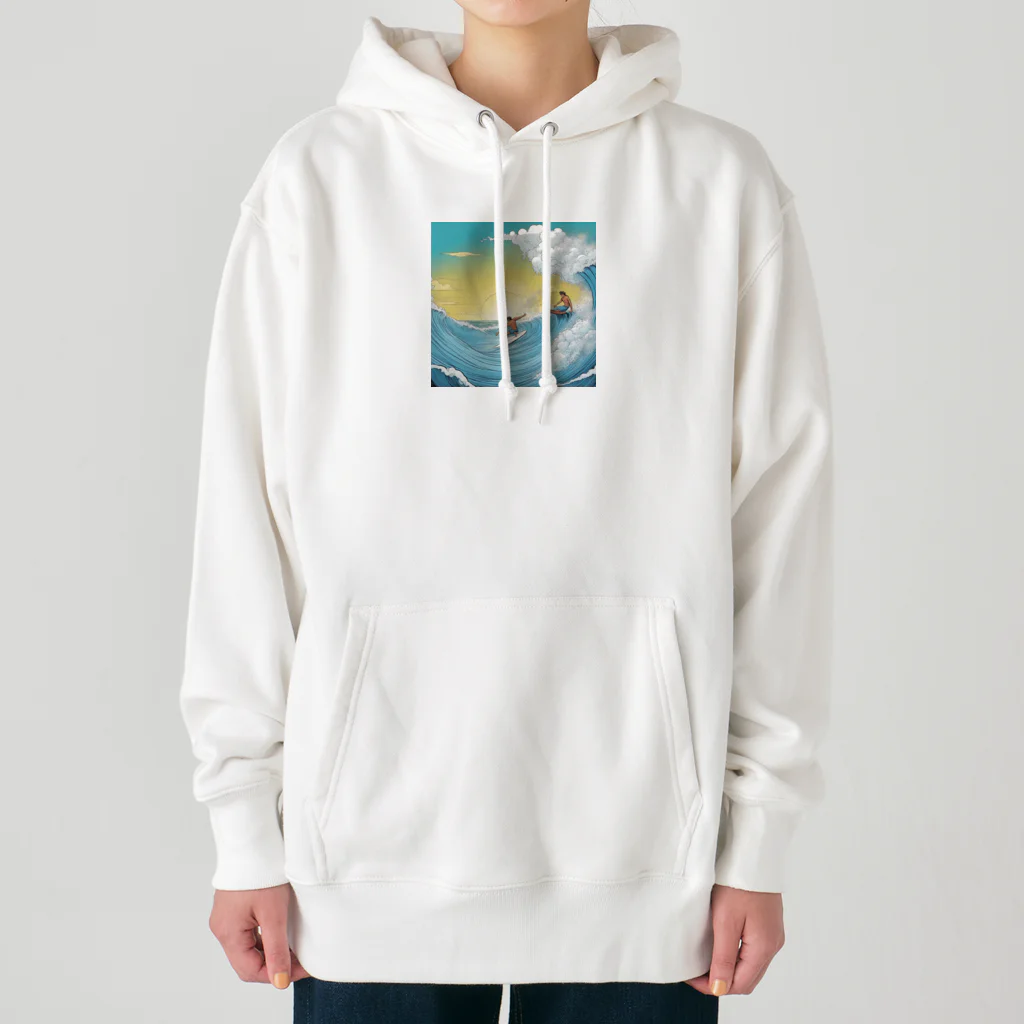 どうぶつやのハワイ　サーフィン Heavyweight Hoodie