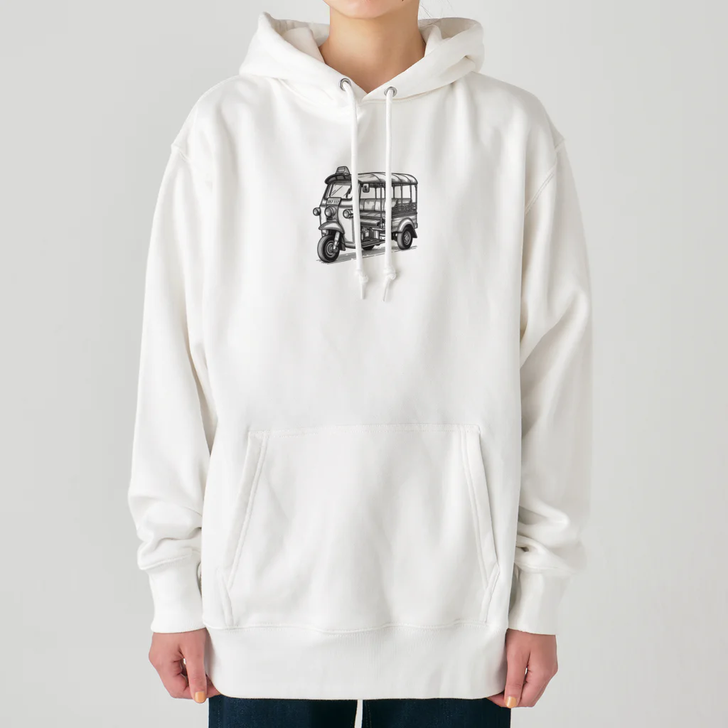 kuronosukeの「トゥクトゥク」シリーズ。タイ・アジアの乗り物 Heavyweight Hoodie