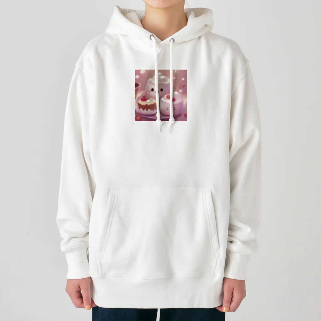 amxafukのふわふわマシュマロかわいいプリン Heavyweight Hoodie