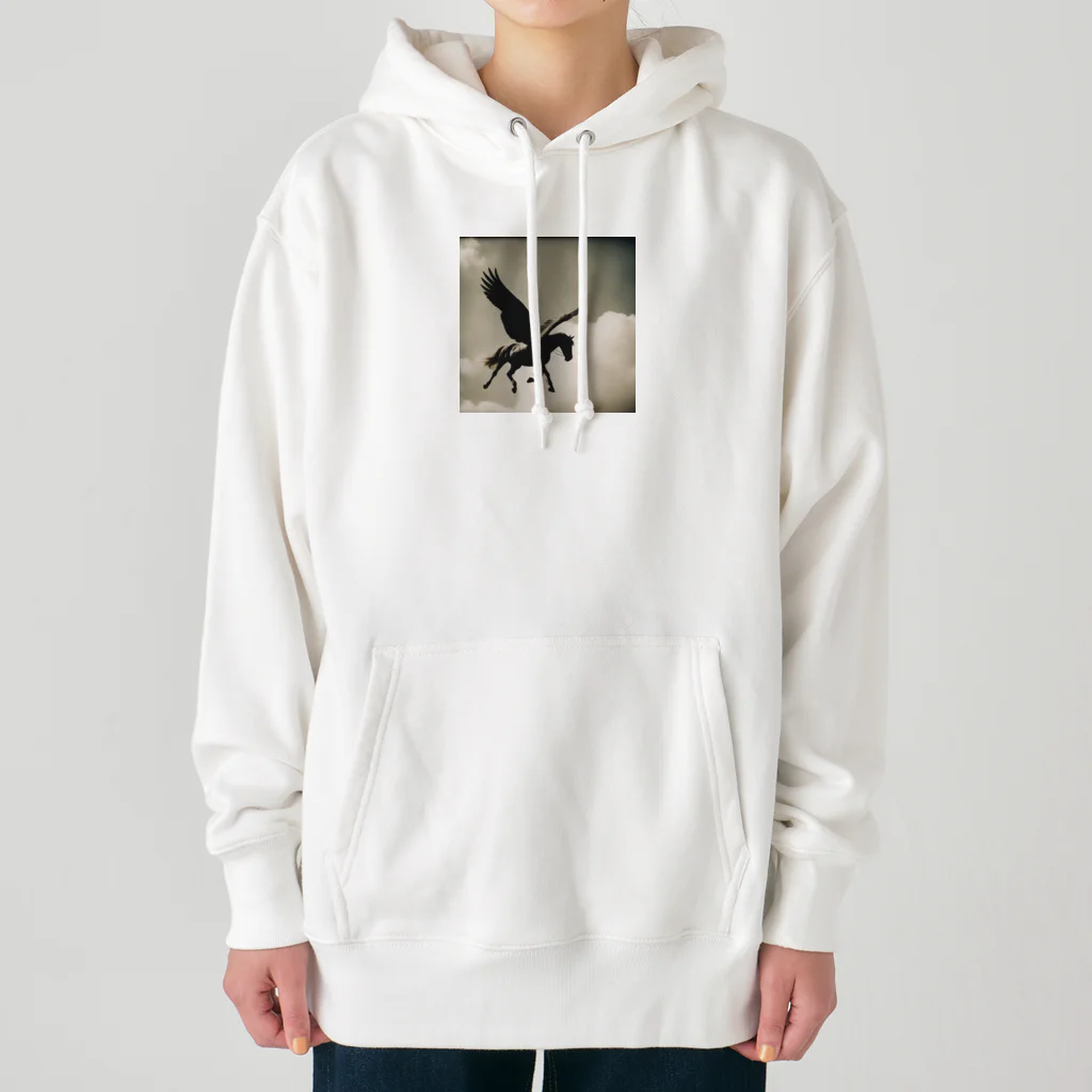 BaobabQuokkaの逆光ペガサス Heavyweight Hoodie