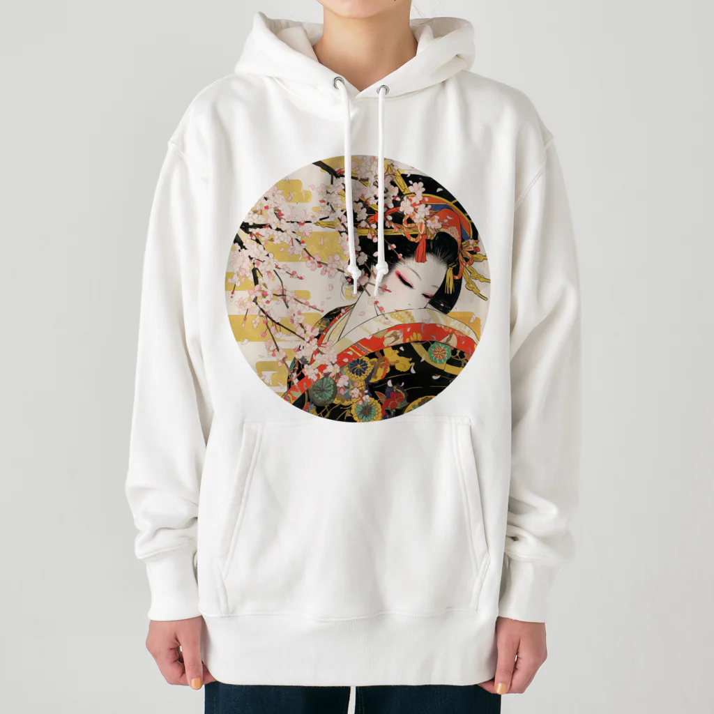 manyou-lab_Ukiyo-eの浮世絵 美人画 Ukiyoe beauty painting [UB-NIJI06-SR001-0004] Heavyweight Hoodie