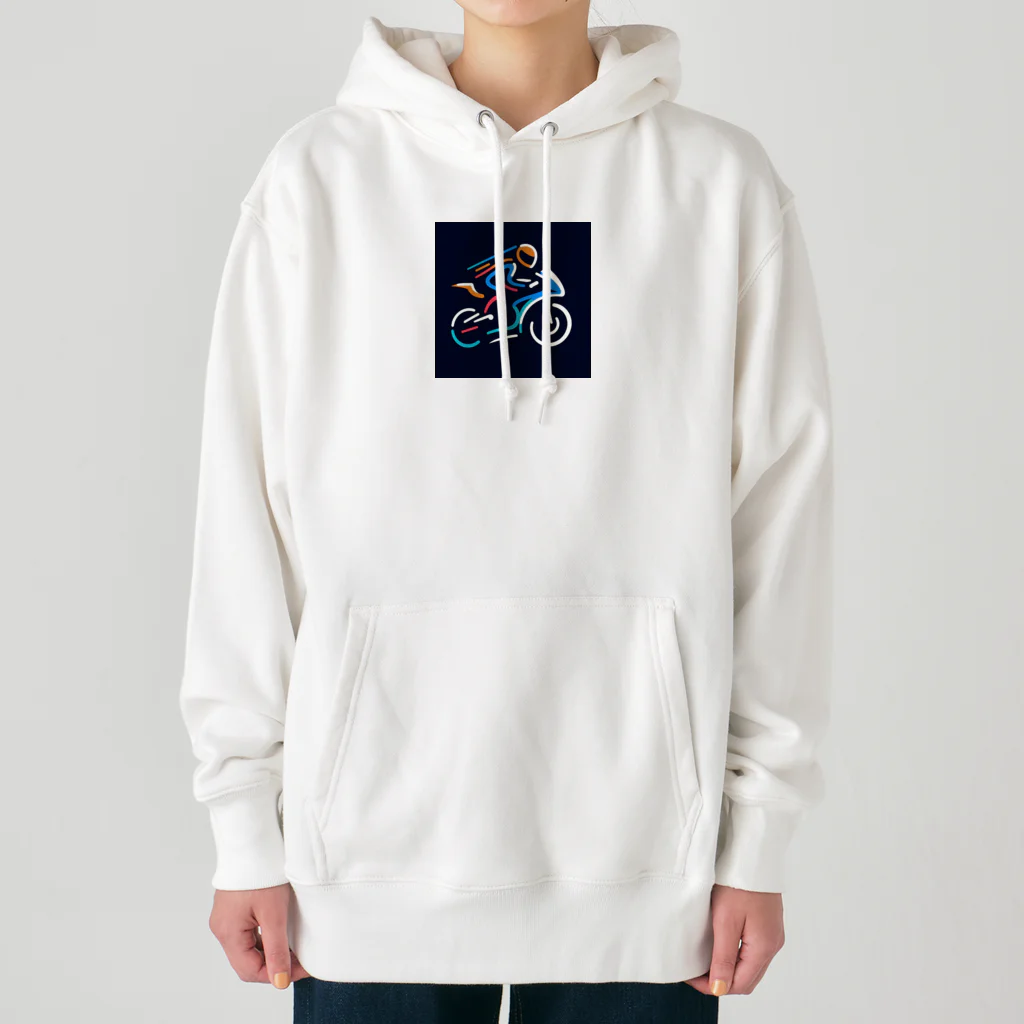 justraverのラインアートバイク（スーパーバイク） Heavyweight Hoodie