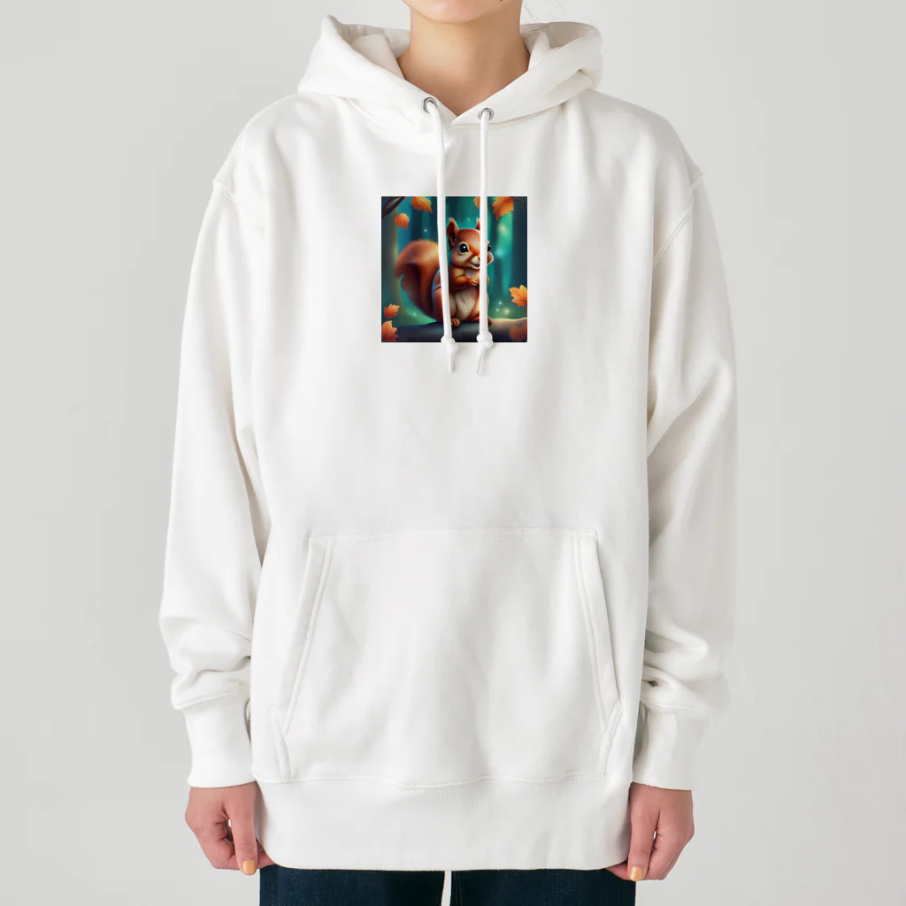 emi0215の可愛いリスのイラストグッズ Heavyweight Hoodie