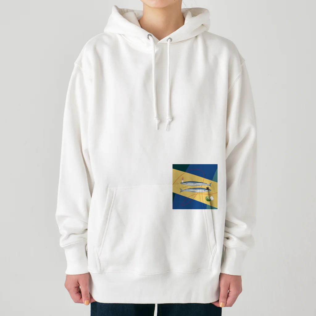 にゃんこのさかなのサンマ Heavyweight Hoodie