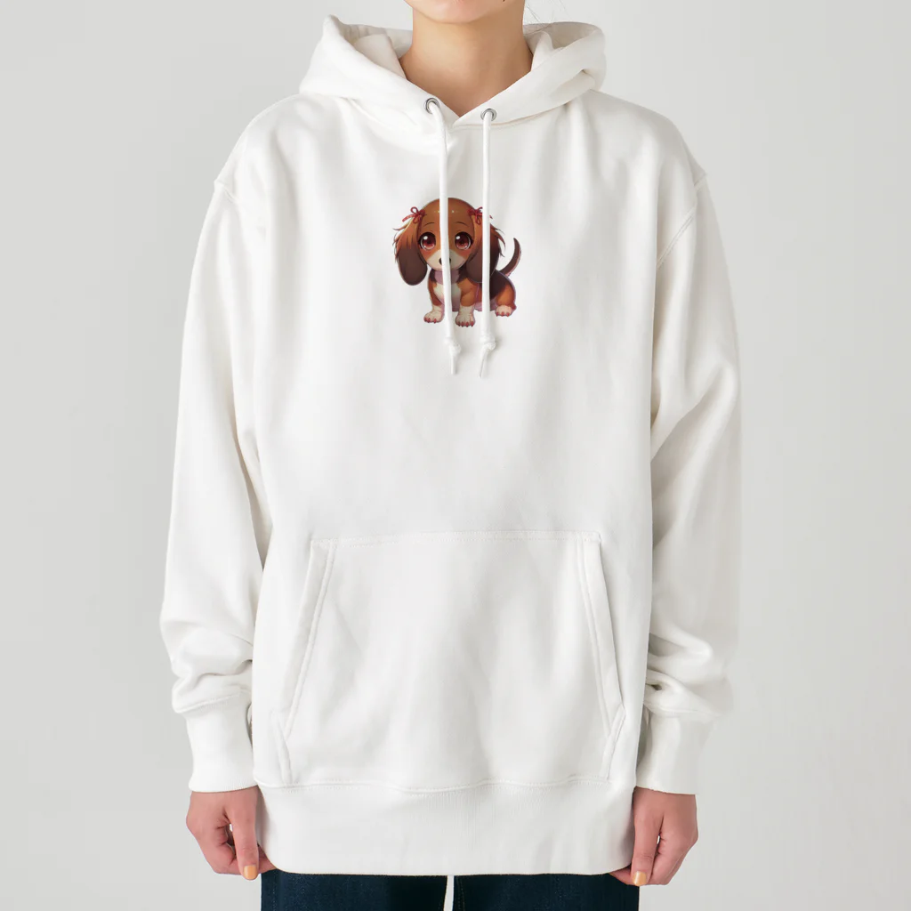 Dog Selectionのミニチュアダックス　女の子　アイテム Heavyweight Hoodie