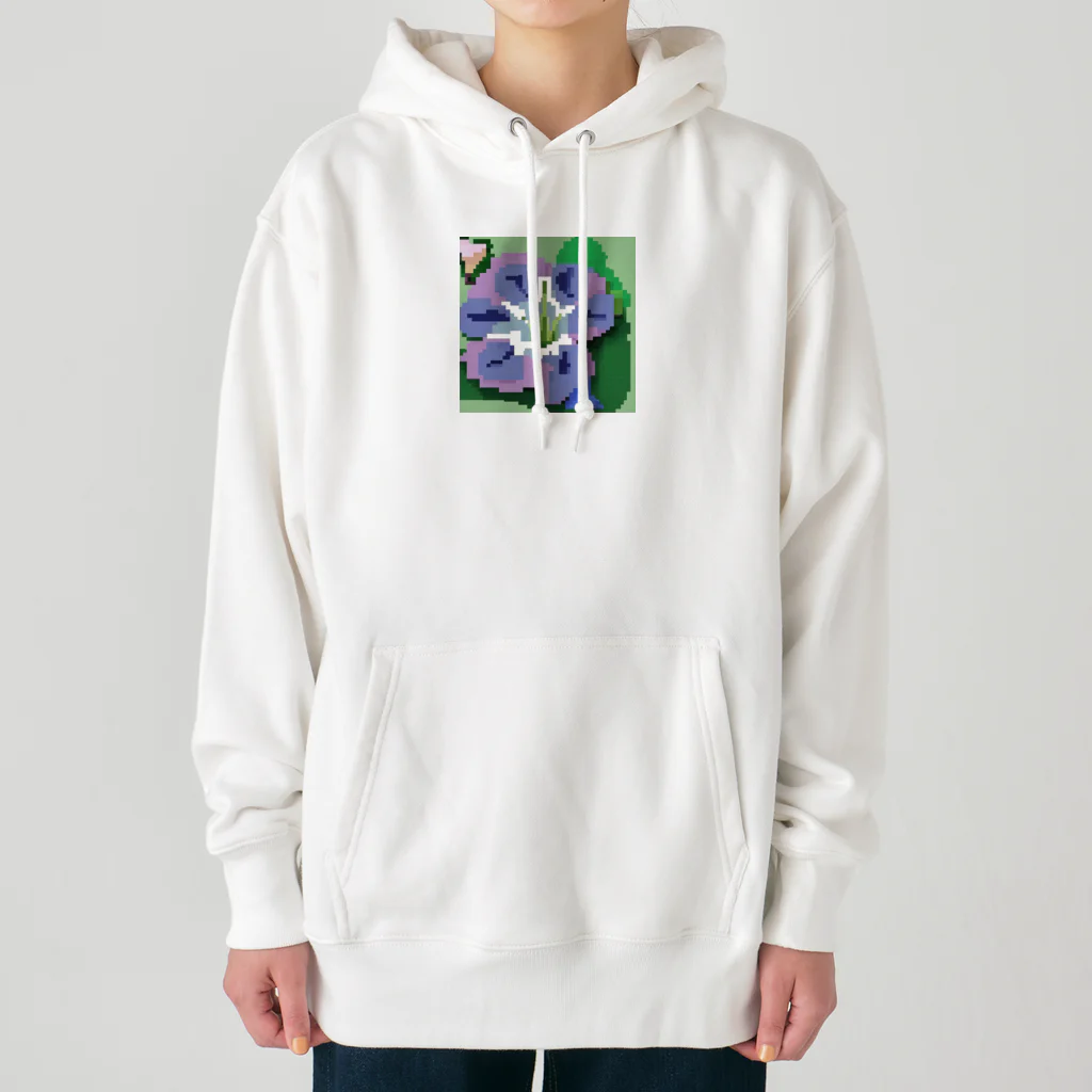 noaru633のドット絵のヒルガオ Heavyweight Hoodie