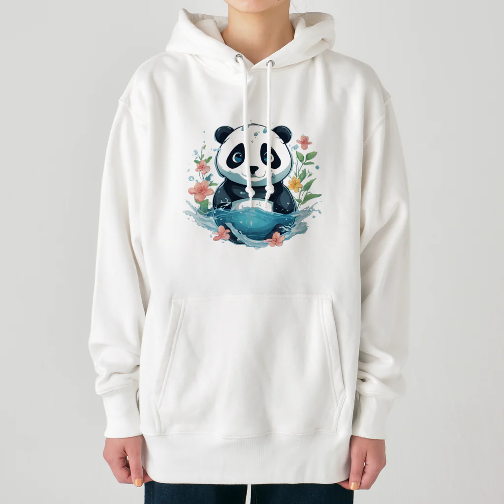 waterpandaの水中のパンダ Heavyweight Hoodie