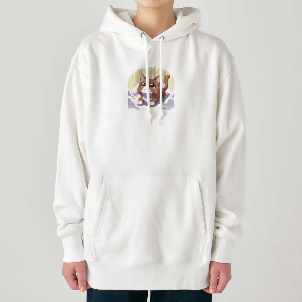 アニマルグッズストア　OPIの天国に来た茶色い猫 Heavyweight Hoodie