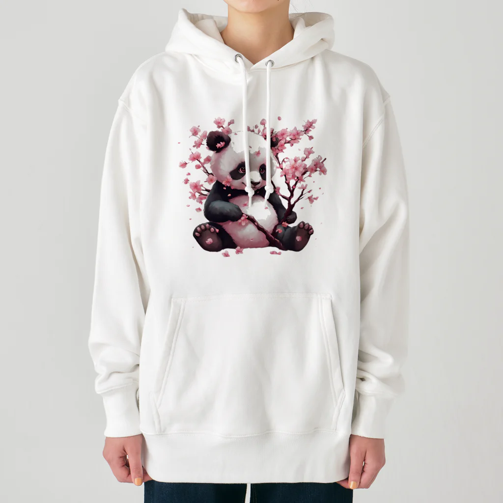 waterpandaのパンダと桜 Heavyweight Hoodie