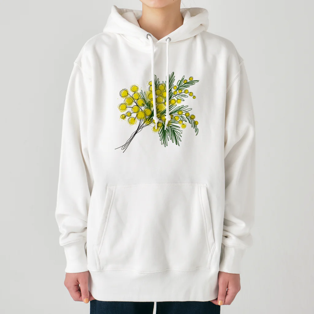 gentle_timeの新鮮なカラフルなミモザの花束 Heavyweight Hoodie