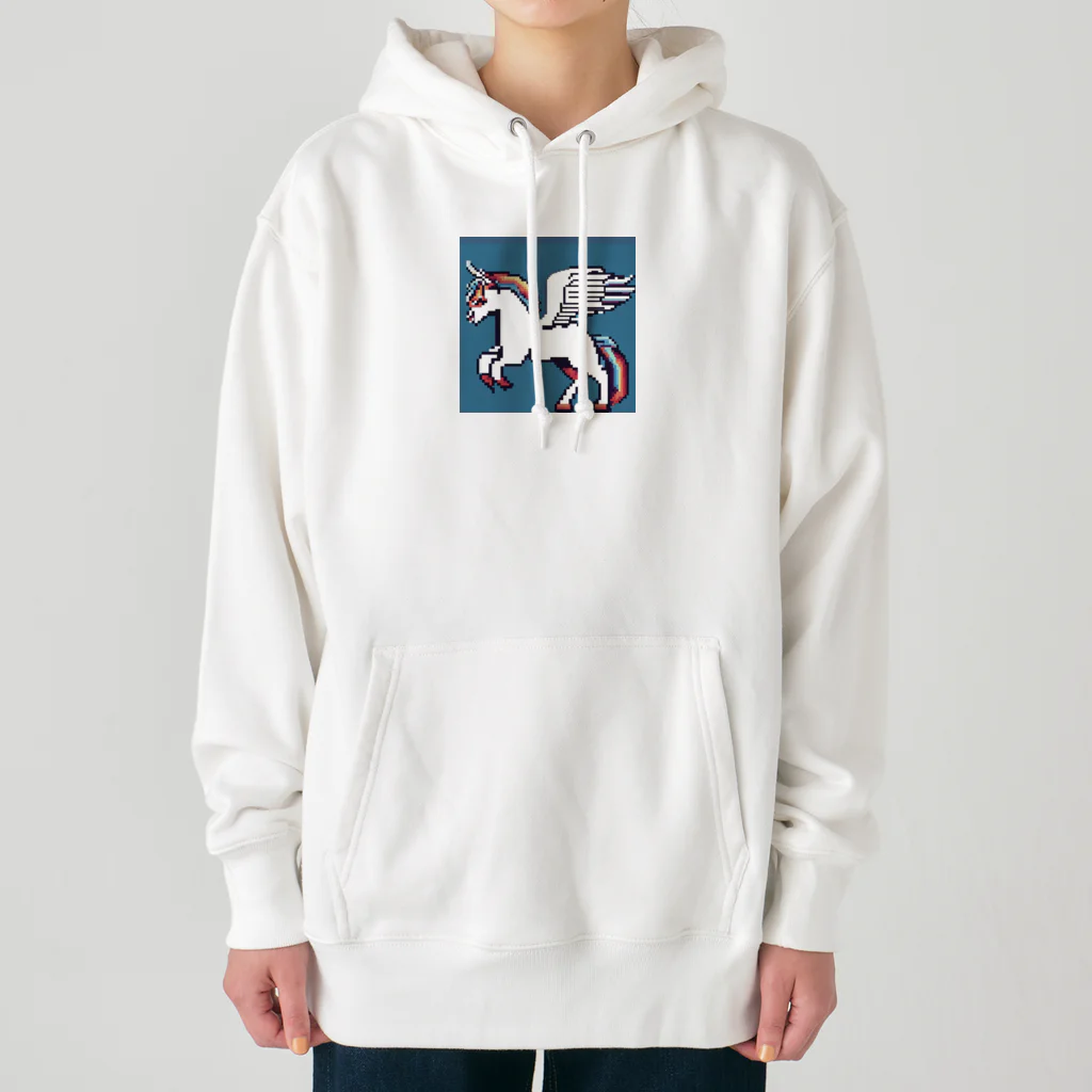 AI画像作って遊ぼうのドット絵ユニコーン Heavyweight Hoodie