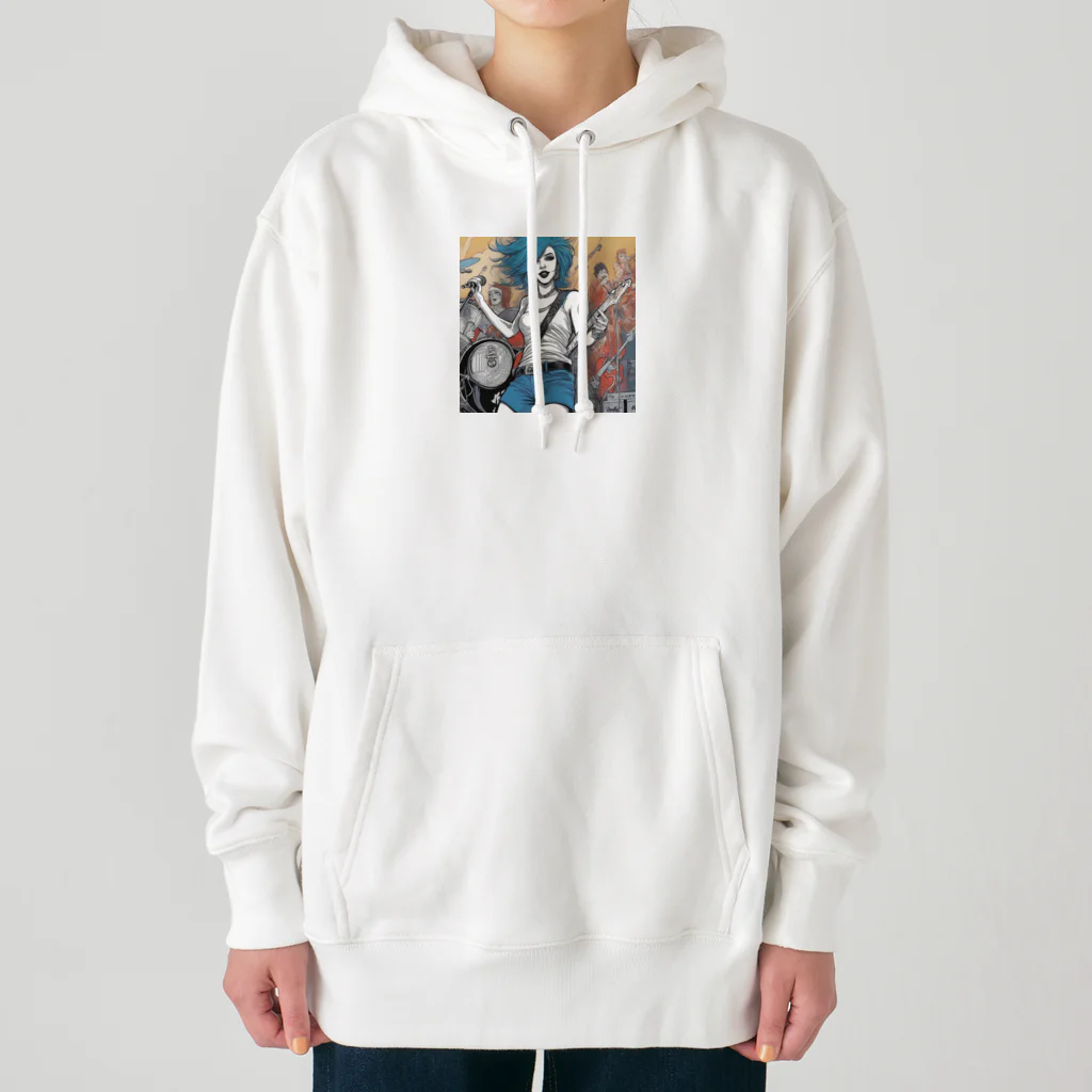 Kyon_IllustItemShopのロックシンガー Heavyweight Hoodie