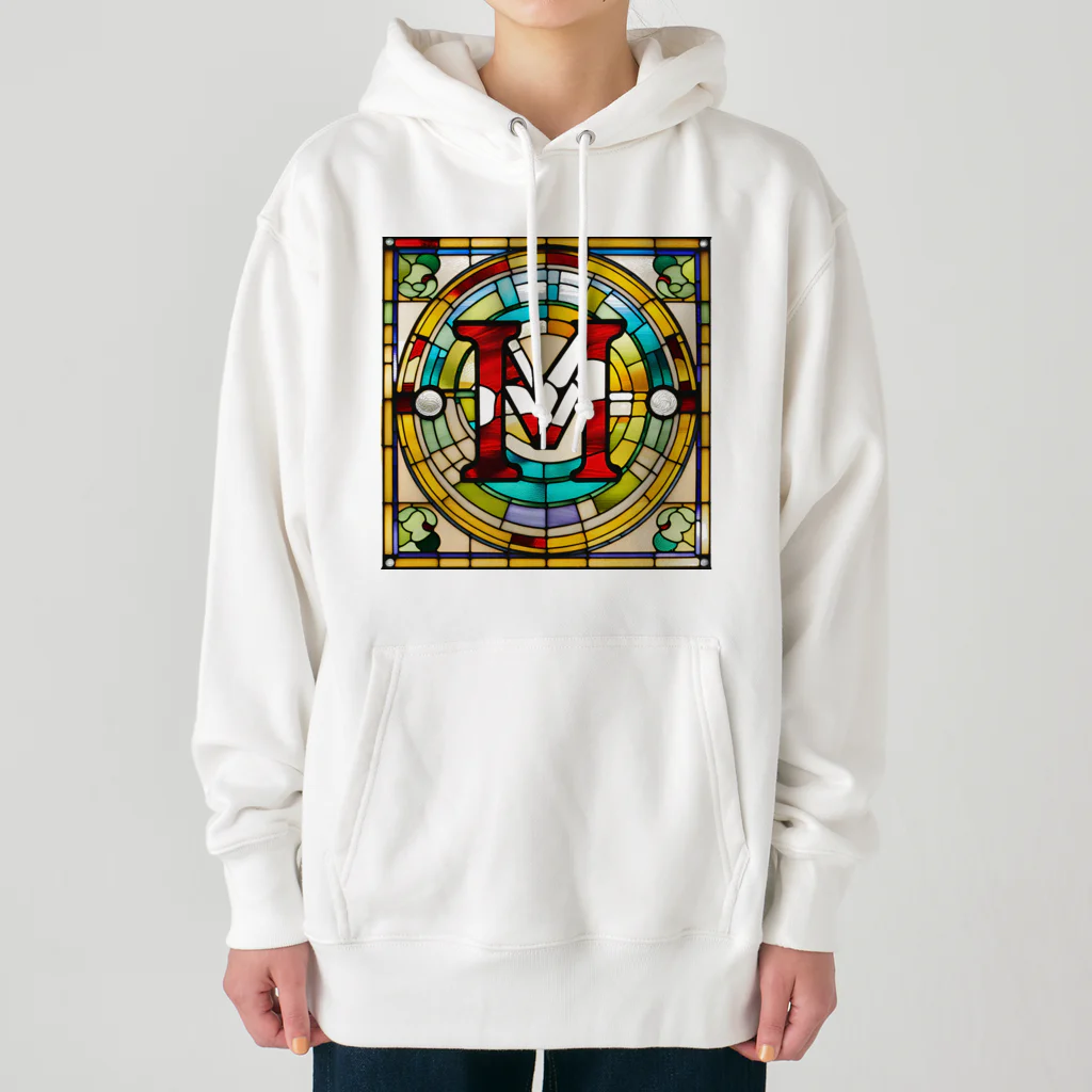 alphabet stained glassのstained glass M Heavyweight Hoodie