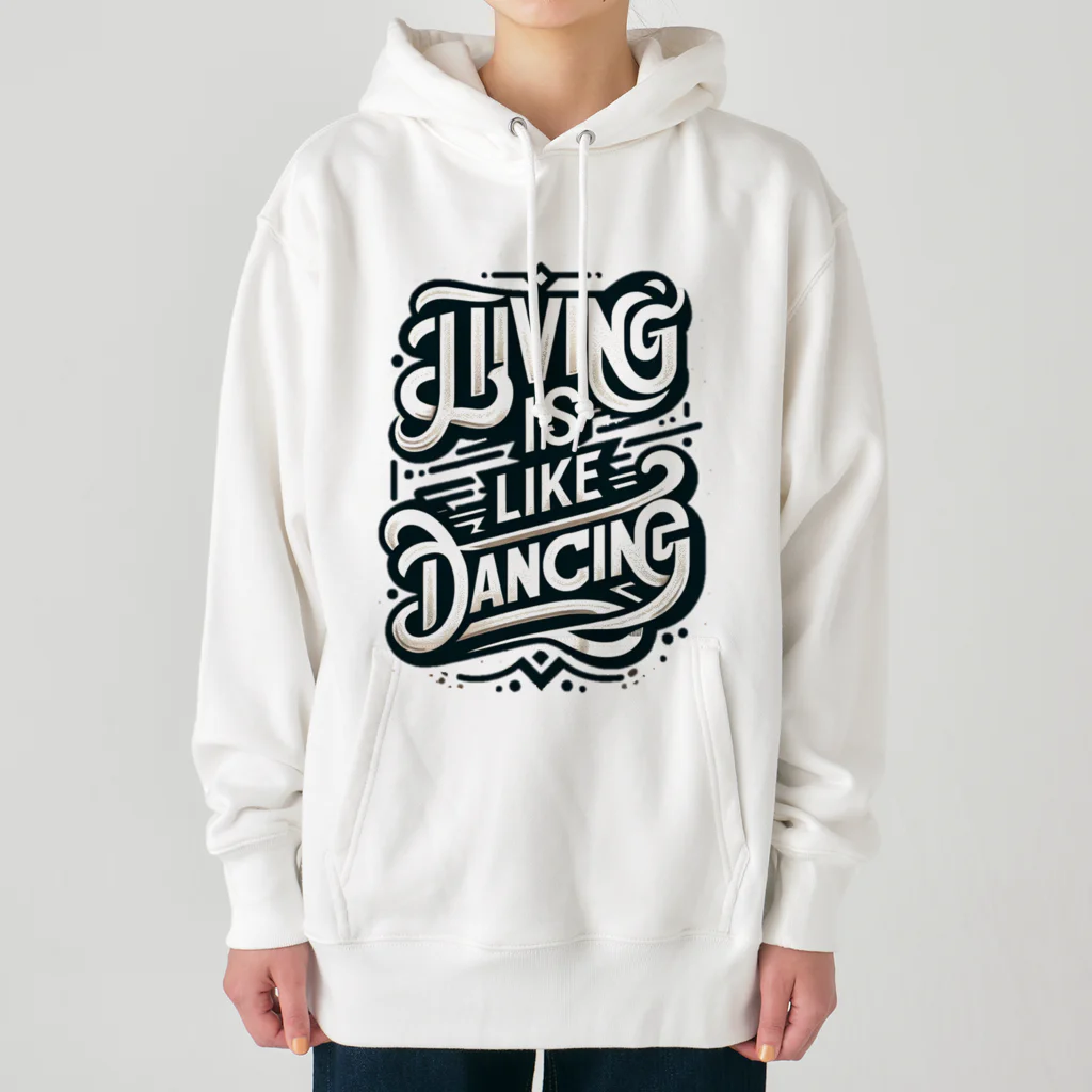 Kuris-DesignのLiving is like Dancing. ヘビーウェイトパーカー