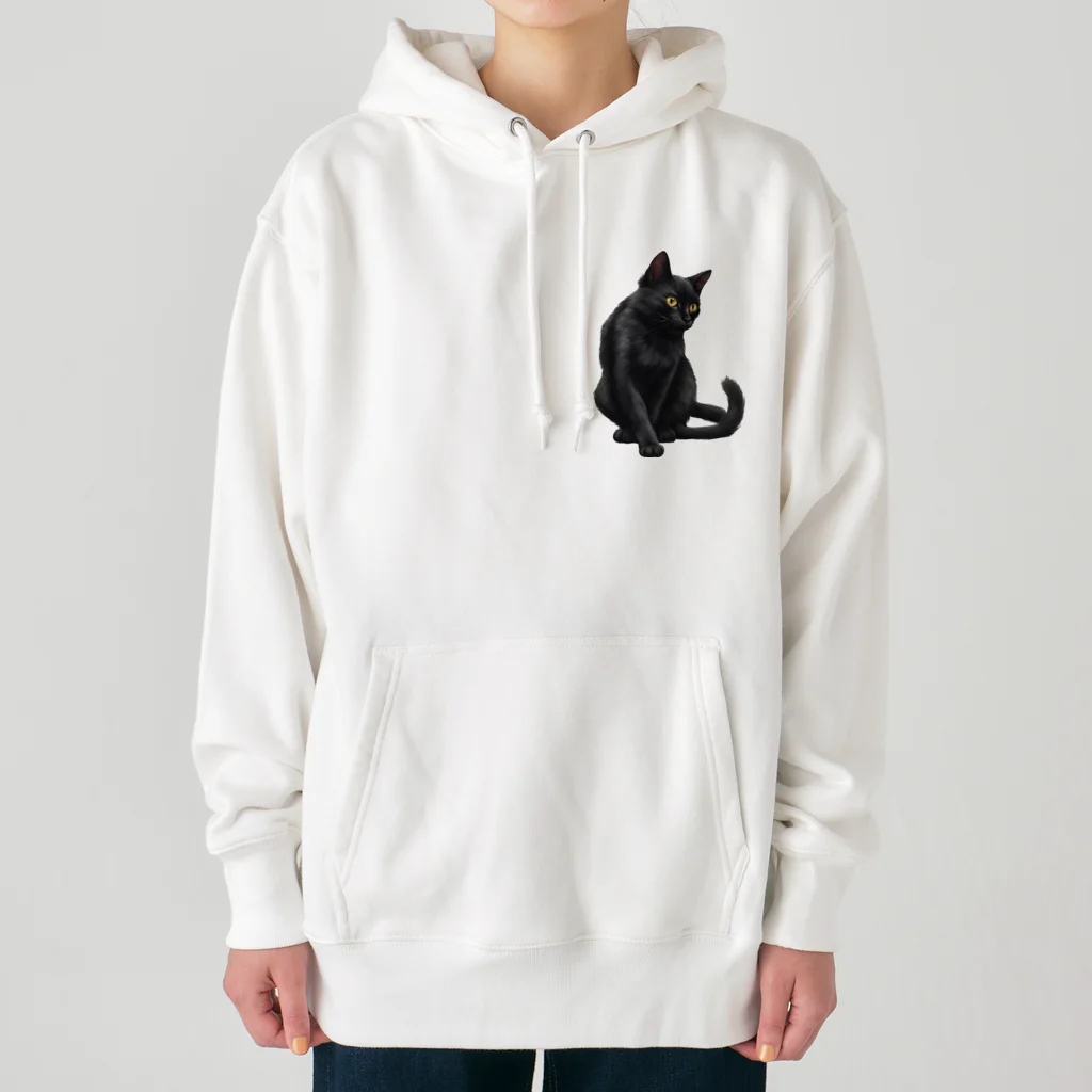 jiyurakuの黒にゃんこ様 Heavyweight Hoodie