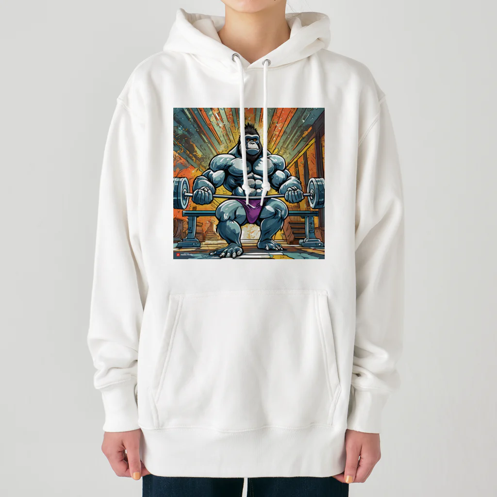 gollisquatのアームカールゴリラ Heavyweight Hoodie