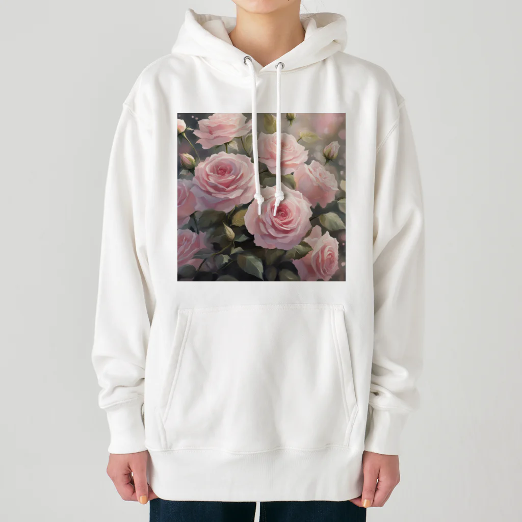 okierazaのペールピンクのバラの花束 Heavyweight Hoodie