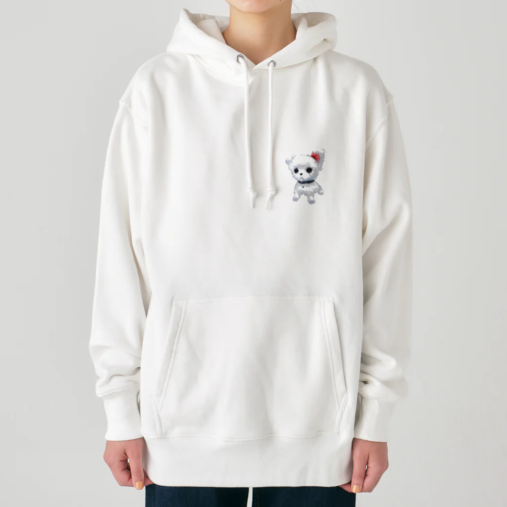 ちいさき家族スキ　Maltese ♡のだってマルチーズだもん　素 Heavyweight Hoodie