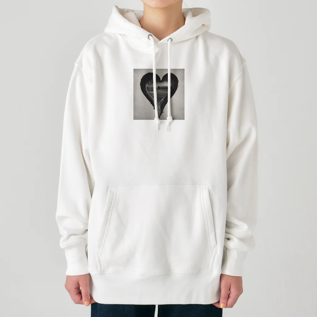 Ikeyuのブラックハート Heavyweight Hoodie