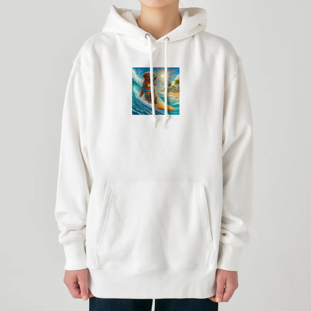 ショウショップの犬サーフィン Heavyweight Hoodie