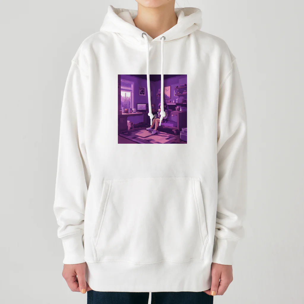 cryuのドット絵ピクセル少女 Heavyweight Hoodie