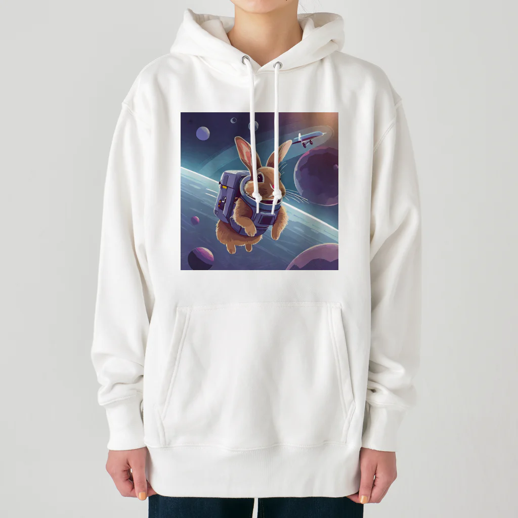 うさぎやの宇宙を旅するうさぎ4 Heavyweight Hoodie