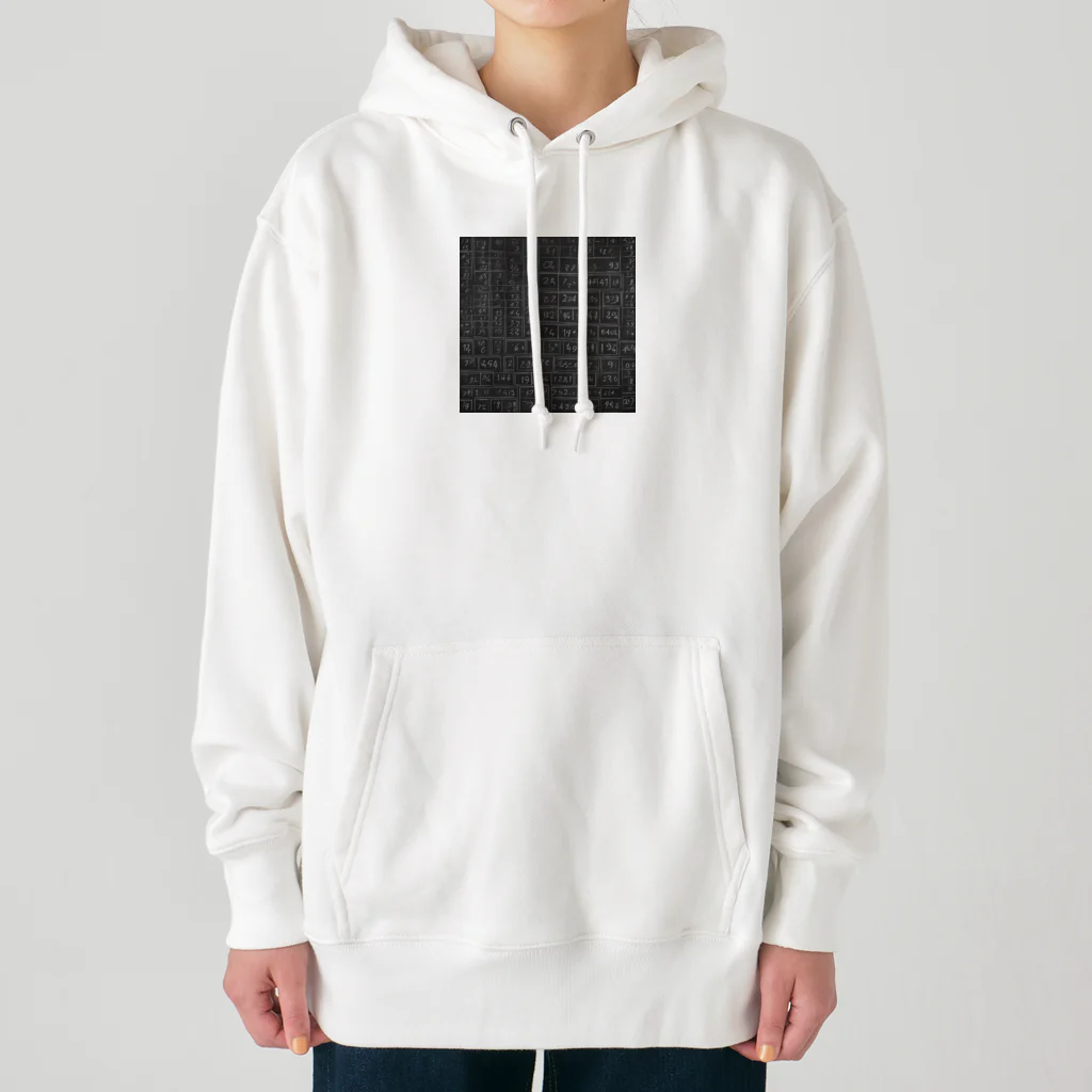 Isaiah_AI_Designの黒板の数字 Heavyweight Hoodie