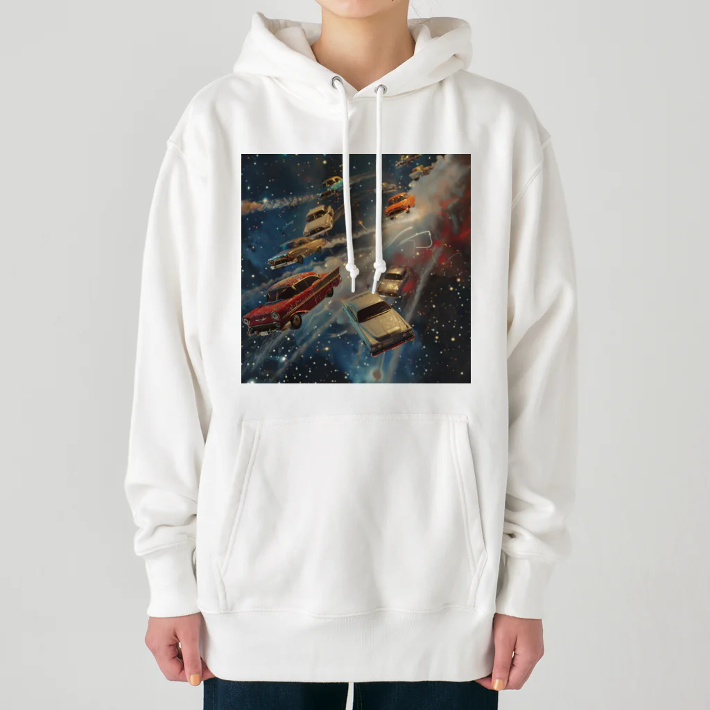 MistyStarkの宇宙を飛び交う車たち Heavyweight Hoodie