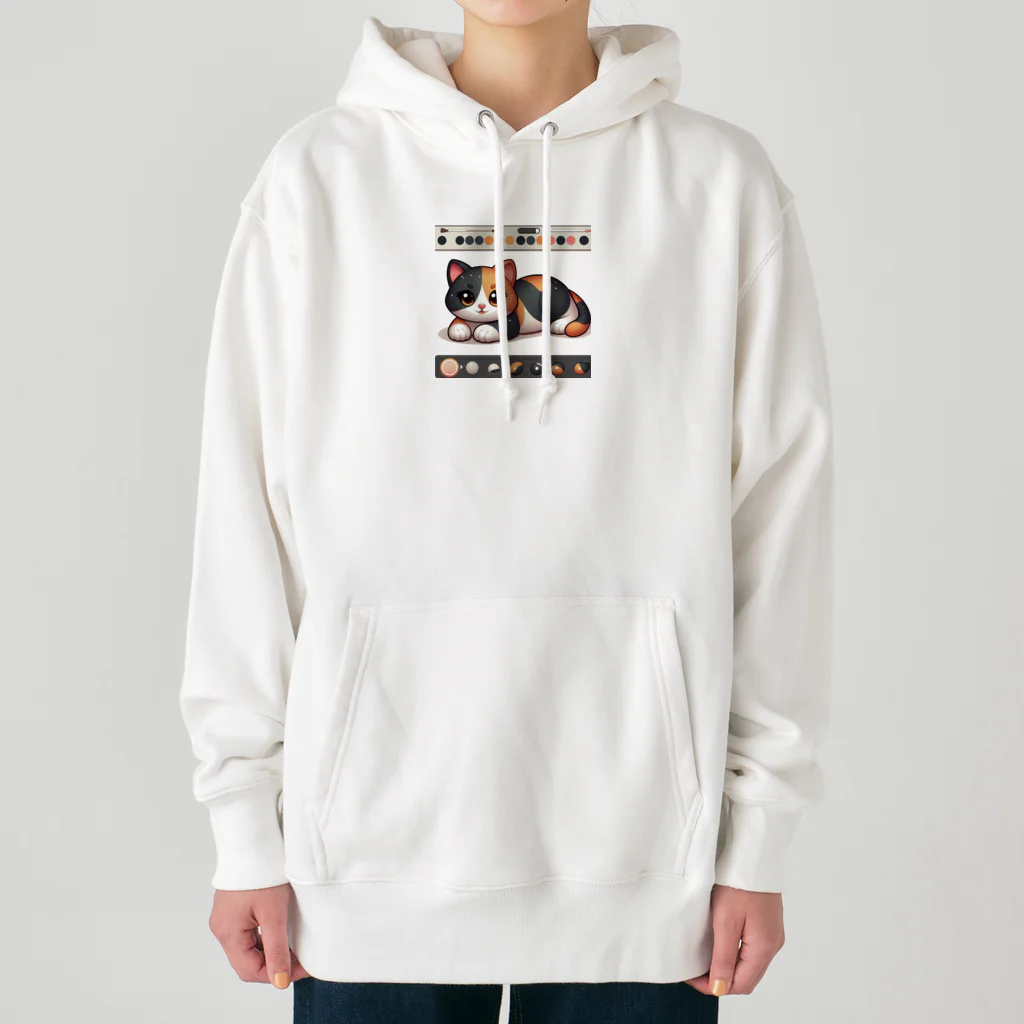 NEKOMARUDOUの三毛猫ペイント Heavyweight Hoodie