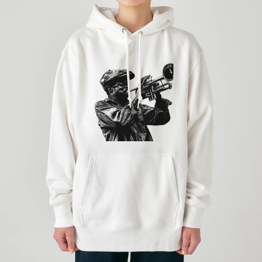 MistyStarkの黒人のトランぺッター Heavyweight Hoodie