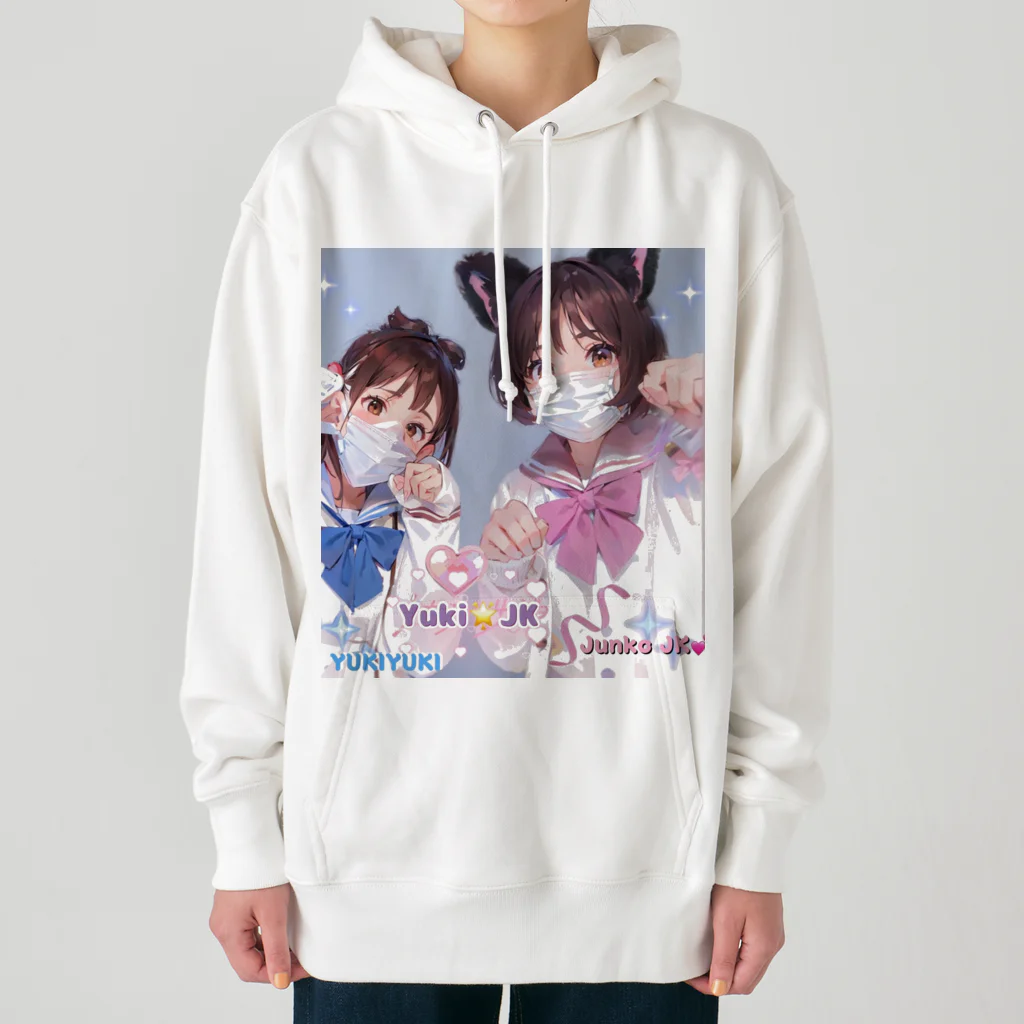 midori_kawaのYuki&JK セーラー服コラボ 夢をつかみ取れ❗️ Heavyweight Hoodie