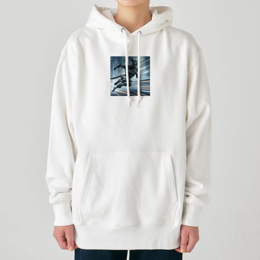 lonely_wolfの閃光を切り裂くチーター・ブレード Heavyweight Hoodie